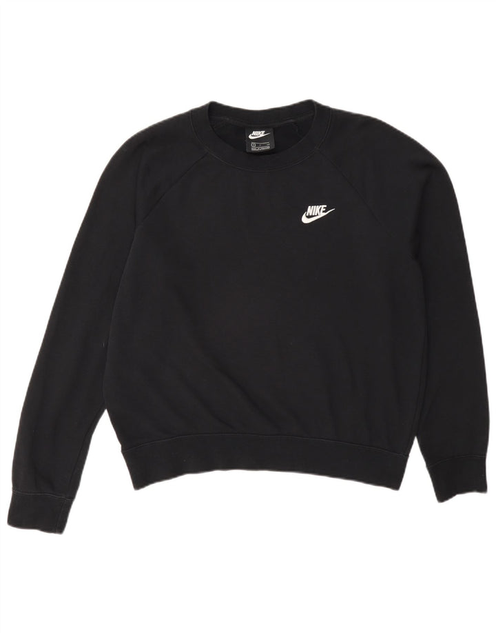 Nike ženska majica prekomjerne veličine UK 10, mali crni pamuk