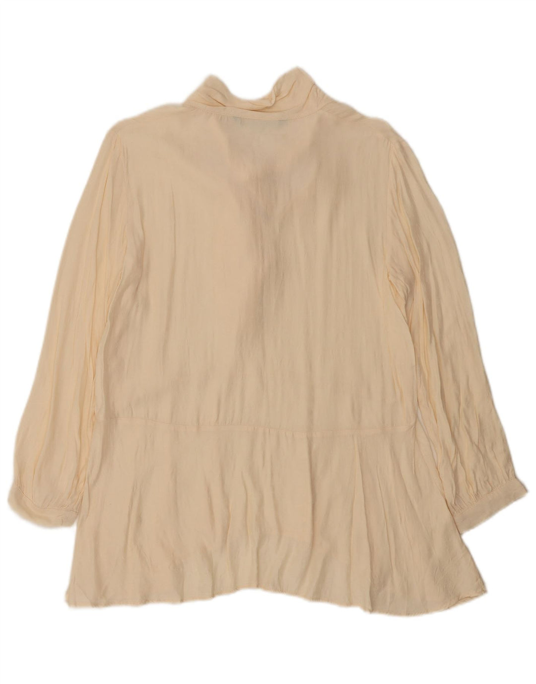 Zara ženska prevelika bluza s prednjom kravatom UK 10 Small Off White