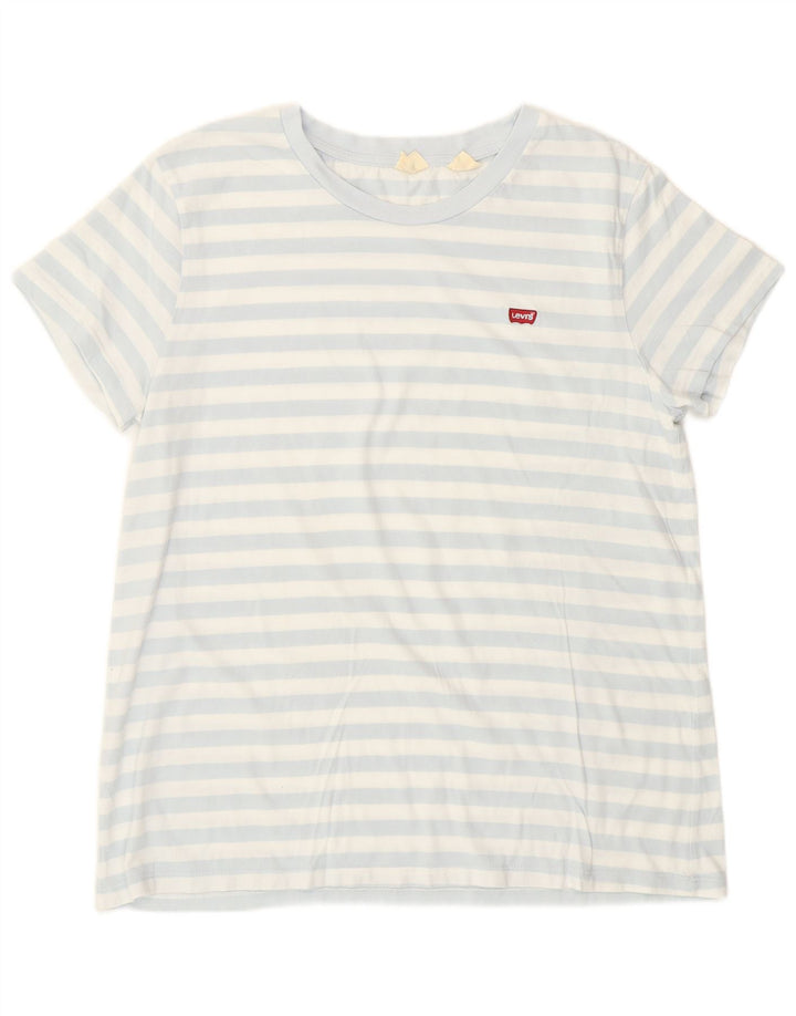 Levi's ženska majica kratkih rukava UK 14 velike plave pruge