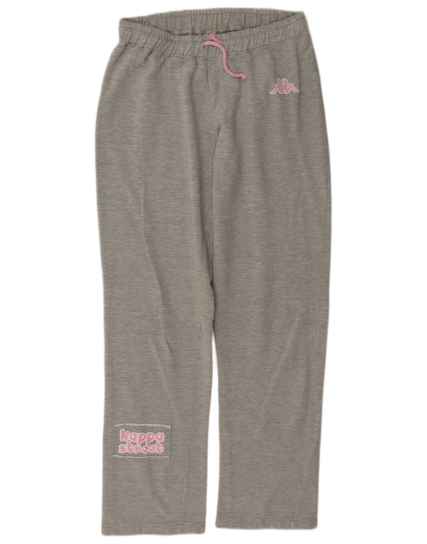Kappa Ženske grafičke trenirke Hlače UK 10 Small Grey Flecked Cotton