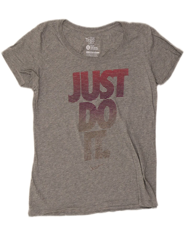 Nike ženska majica kratkih rukava Slim Fit Graphic UK 14 Large Grey Flected