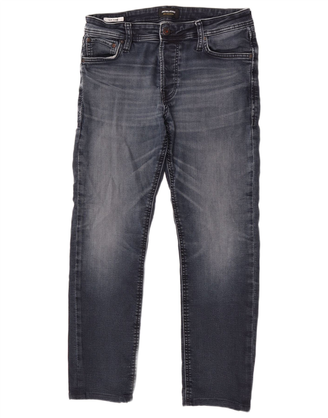 Jack & Jones muške uske traperice GLENN W33 L30 plavi pamuk