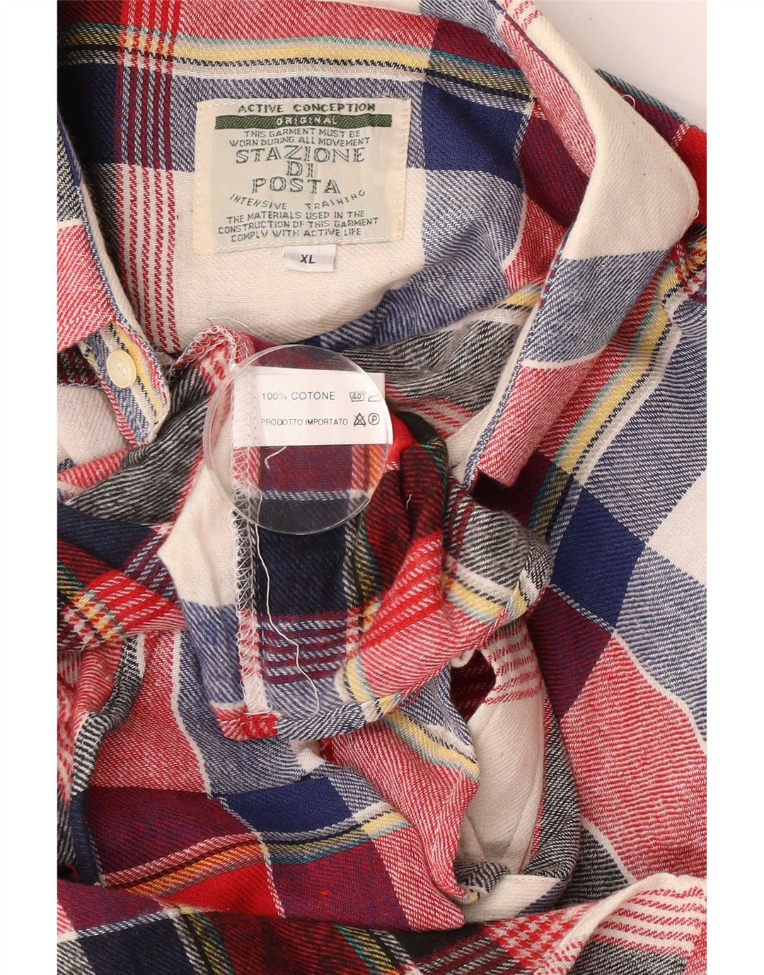 Vintage muška flanelska košulja XL šareni karirani pamuk