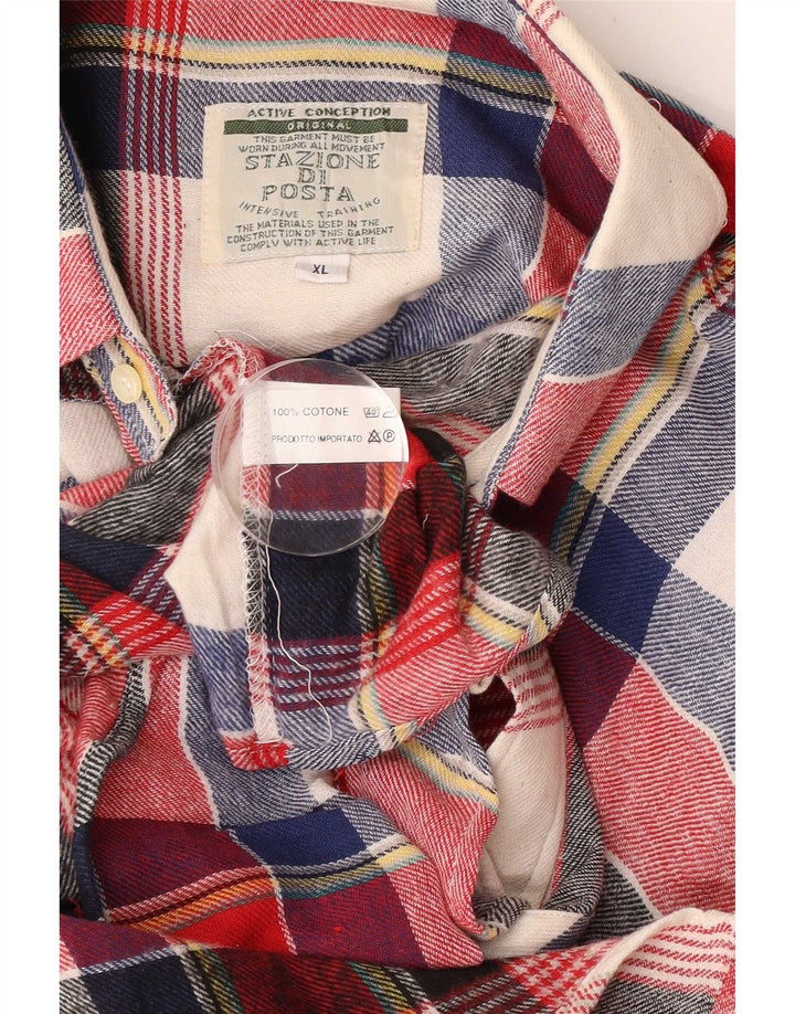Vintage muška flanelska košulja XL šareni karirani pamuk