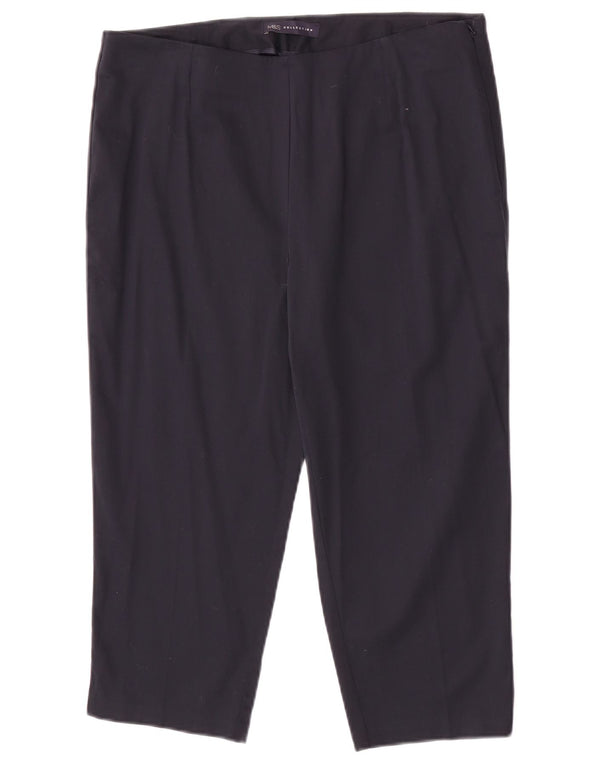 Marks & Spencer ženske Capri hlače UK 14 Large W32 L20 tamnoplavi pamuk