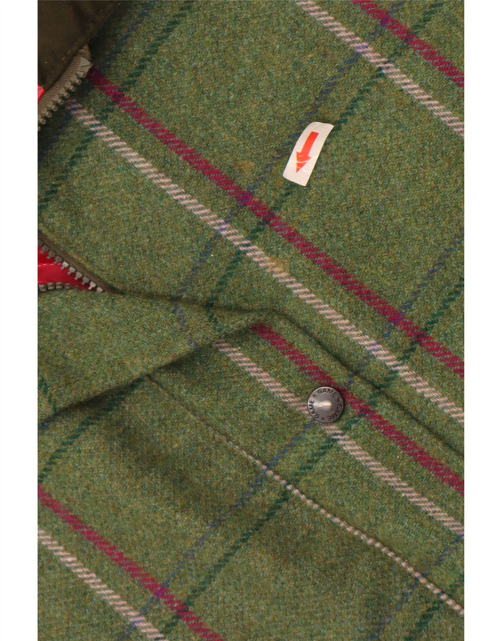 Game Technical Apparel Womens Gilet UK 14 Large Green Check Wool