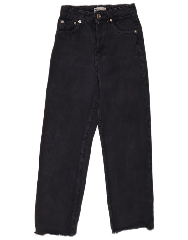 ZARA ženske ravne traperice visokog struka EU 34 2XS W24 L26 tamnoplave