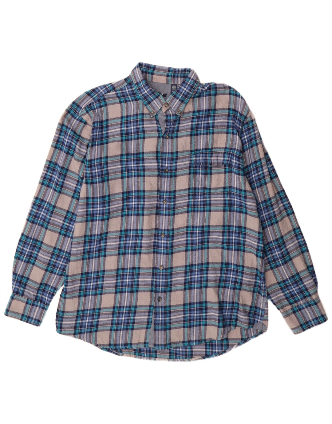 Izod muška flanelska košulja XL plavi karirani pamuk