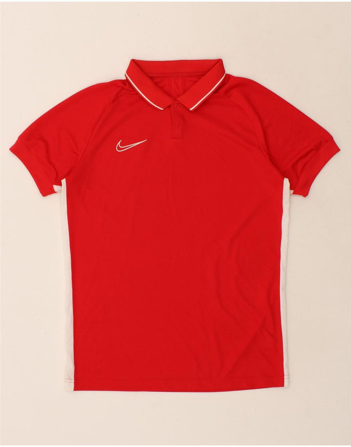 NIKE Mens Polo Shirt Large Red Colourblock Polyester Vintage Nike and Second-Hand Nike from Messina Hembry 