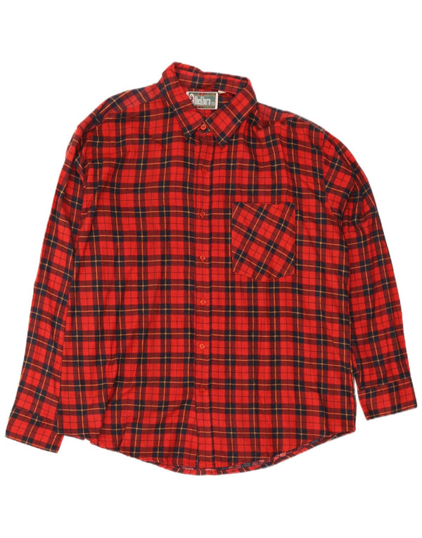 Vintage muška flanelska košulja 2XL pamuk u crvenom karu