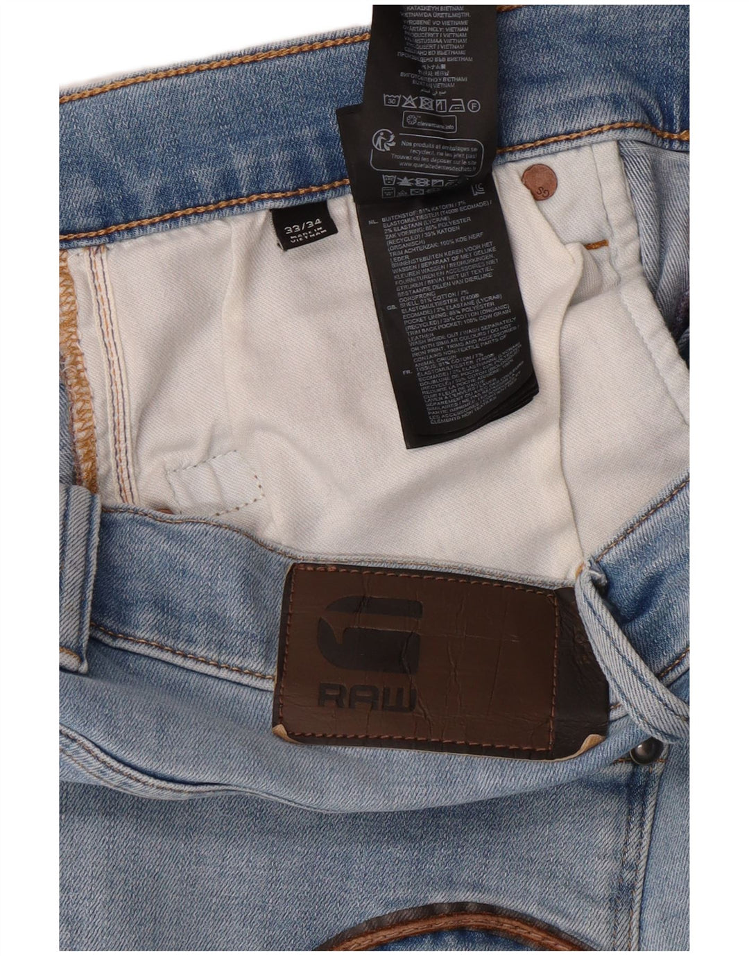 G-STAR Muške uske traperice W33 L34 Plavi pamuk