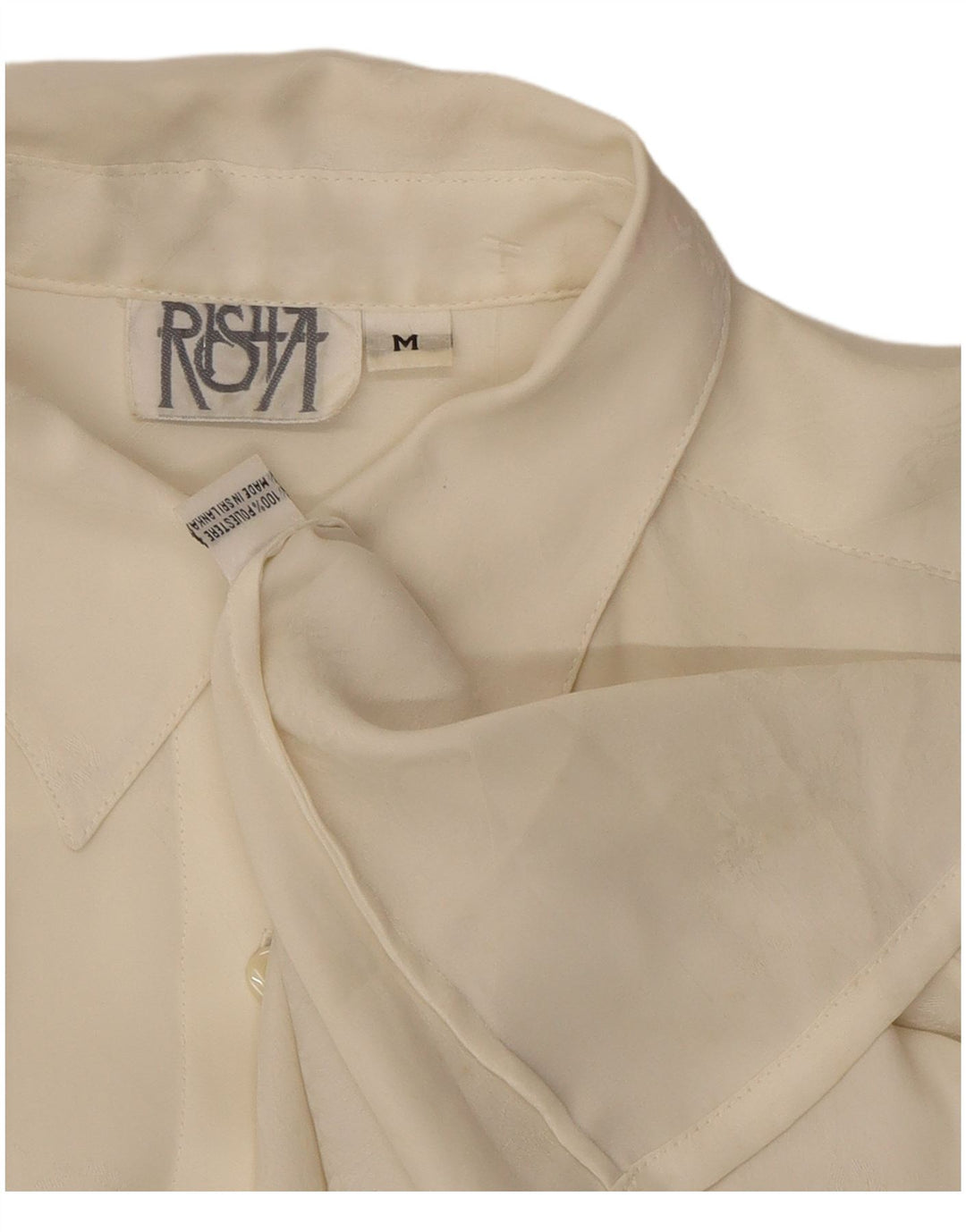 Vintage ženska košulja UK 14 srednji bijeli poliester