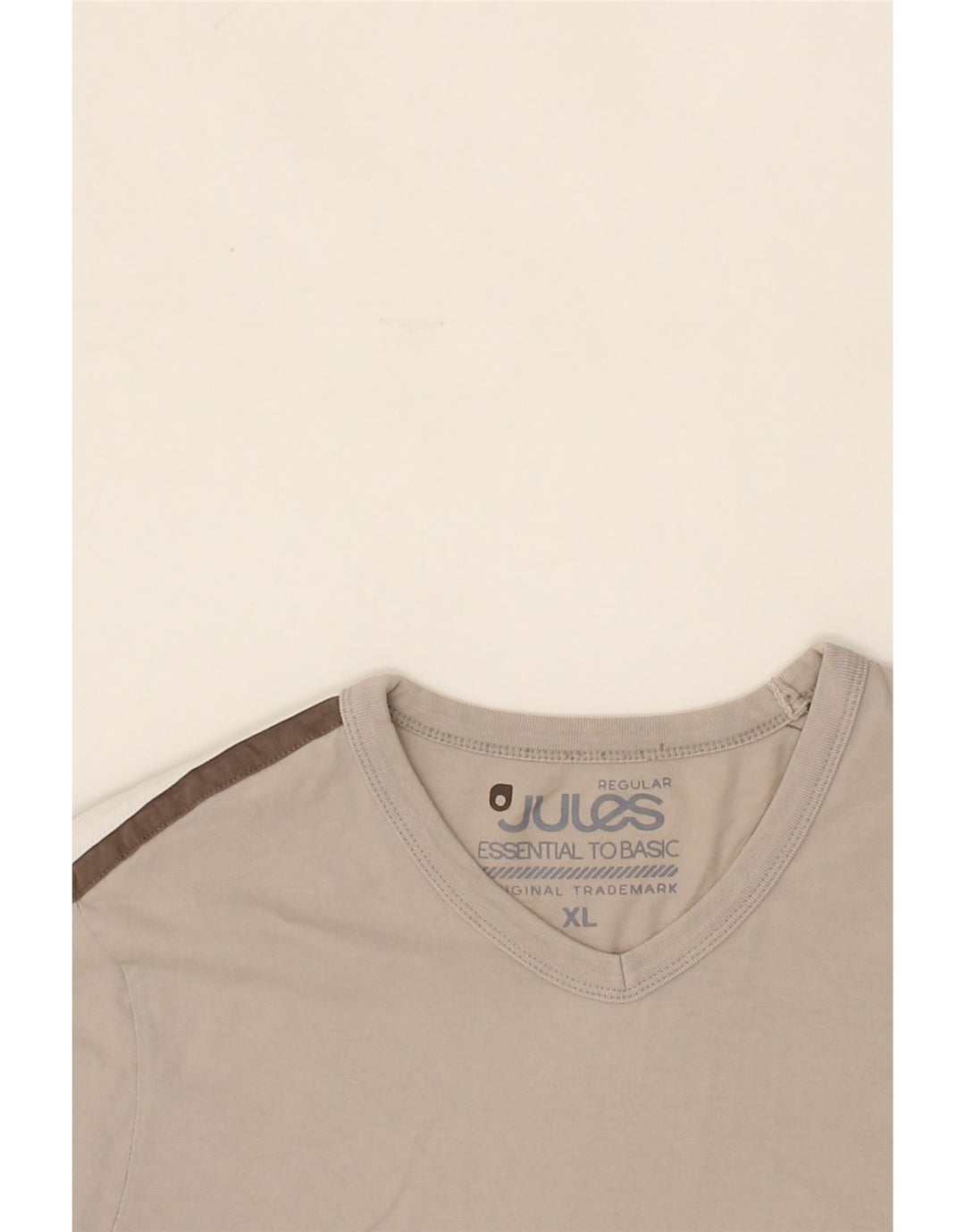JULES Mens T-Shirt Top XL Grey Cotton Vintage Jules and Second-Hand Jules from Messina Hembry 
