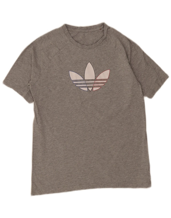 Adidas majica kratkih rukava s grafičkim motivima, UK 10, mali sivi pamuk