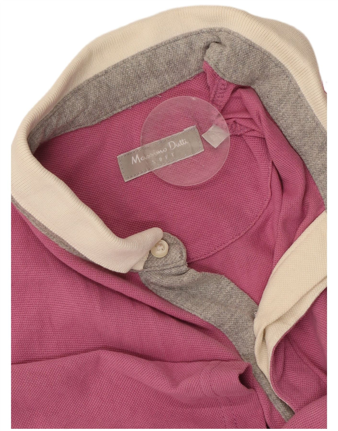 MASSIMO DUTTI Mens Polo Shirt Large Pink
