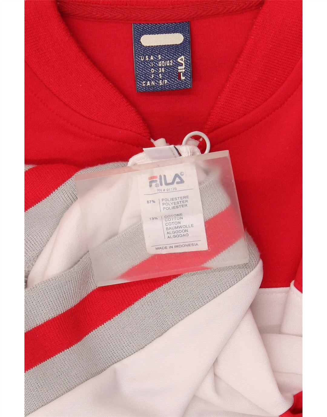 Fila ženska gornja jakna kratke trenirke UK 10 Small Red Colourblock Poliester