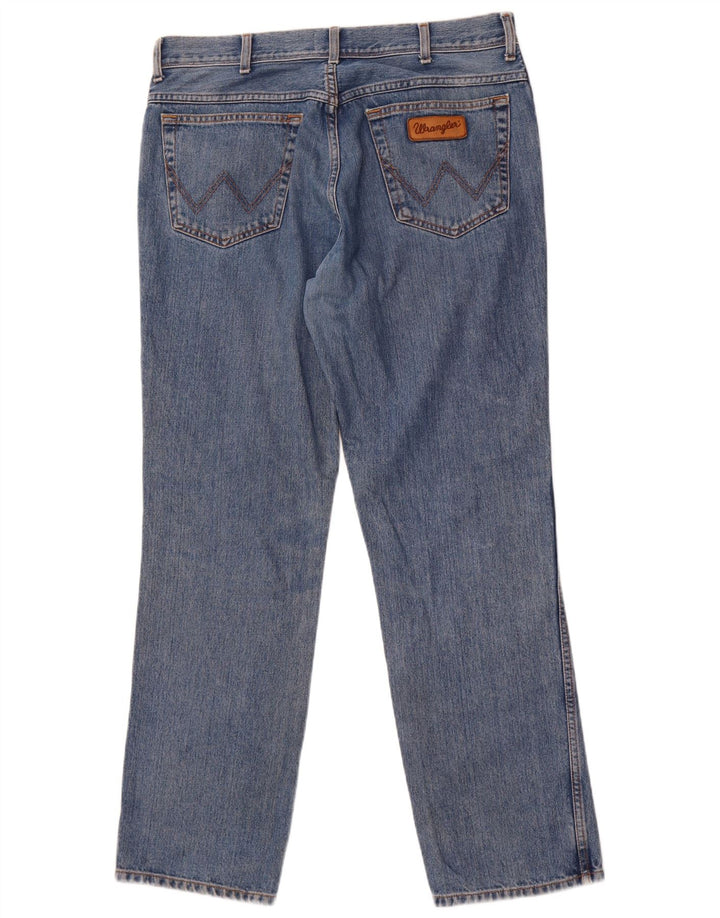 Wrangler Muške Texas Straight Jeans W36 L32 Plavi pamuk
