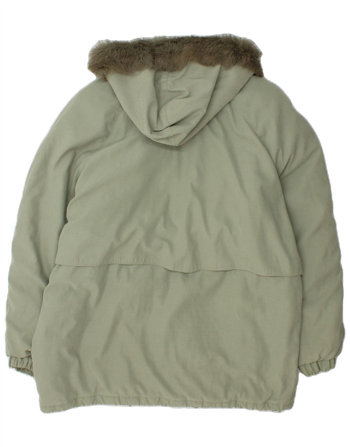 VINTAGE Womens Oversized Windbreaker Jacket UK 18 XL Green Argyle/Diamond Vintage Vintage and Second-Hand Vintage from Messina Hembry 