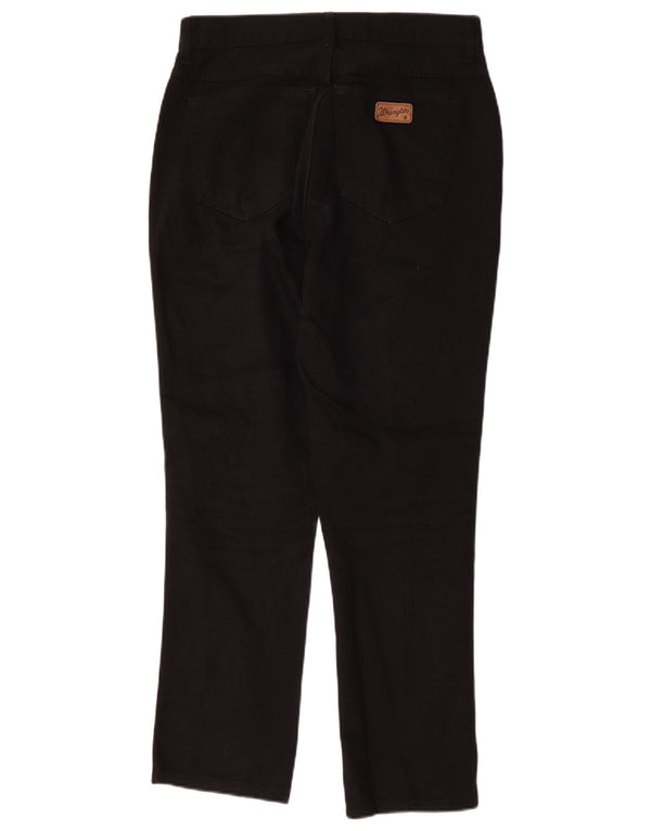 Wrangler ženske sužene traperice visokog struka US 14 XL W32 L29 crni pamuk