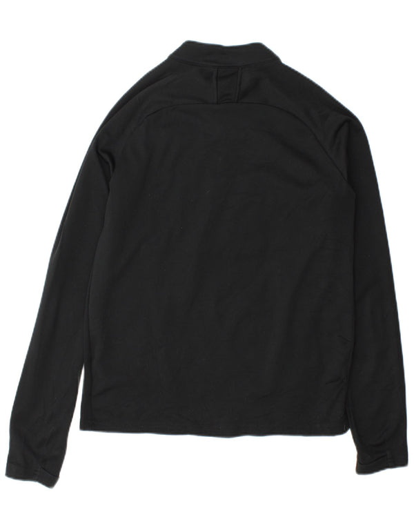 Nike Boys Dri Fit Zip Neck Sweatshirt Džemper 12-13 Years Large Black