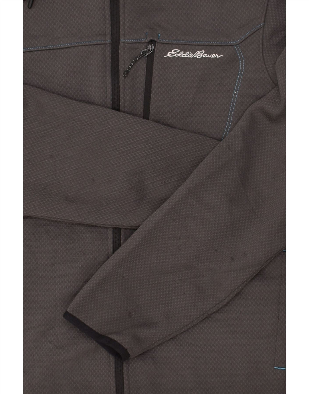 EDDIE BAUER Mens Zip Hoodie Sweater Small Grey Polyester | Vintage Eddie Bauer | Thrift | Second-Hand Eddie Bauer | Used Clothing | Messina Hembry 