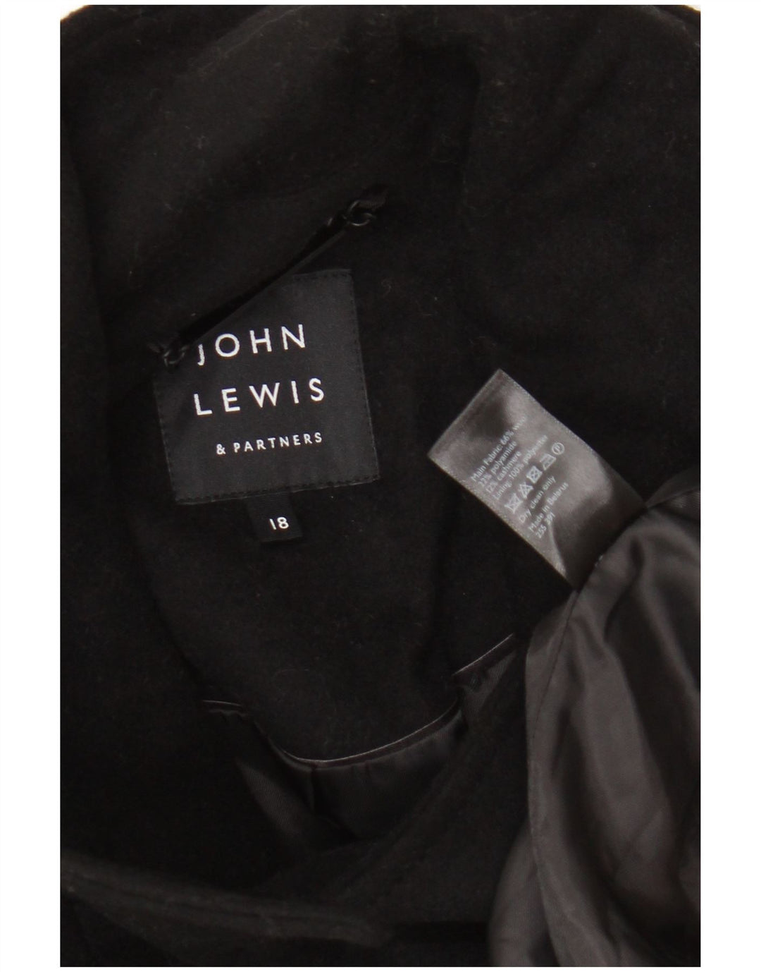 John Lewis ženski preveliki kaput UK 18 XL crna vuna