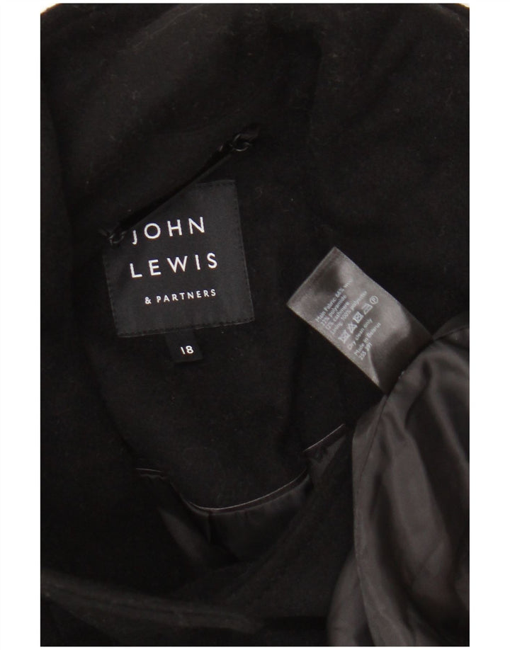 John Lewis ženski preveliki kaput UK 18 XL crna vuna