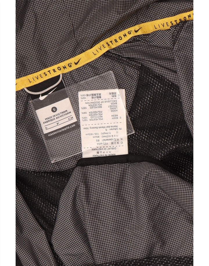 Nike muška kišna jakna s kapuljačom UK 36 mala siva gingham poliester