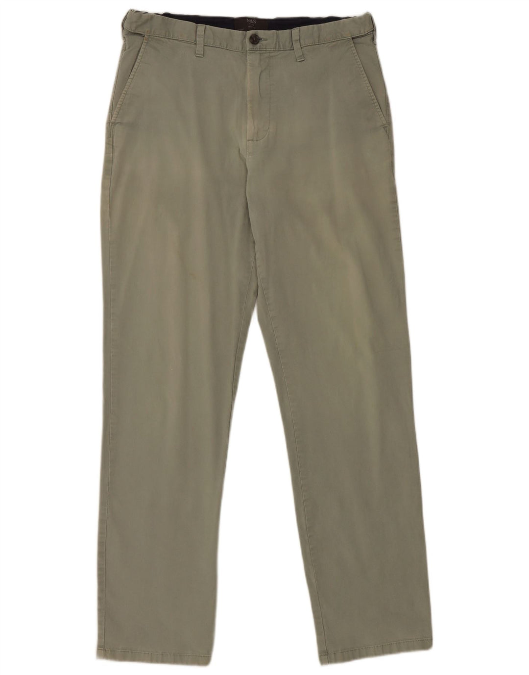 Marks & Spencer ženske obične chino hlače W34 L33 Zeleni pamuk