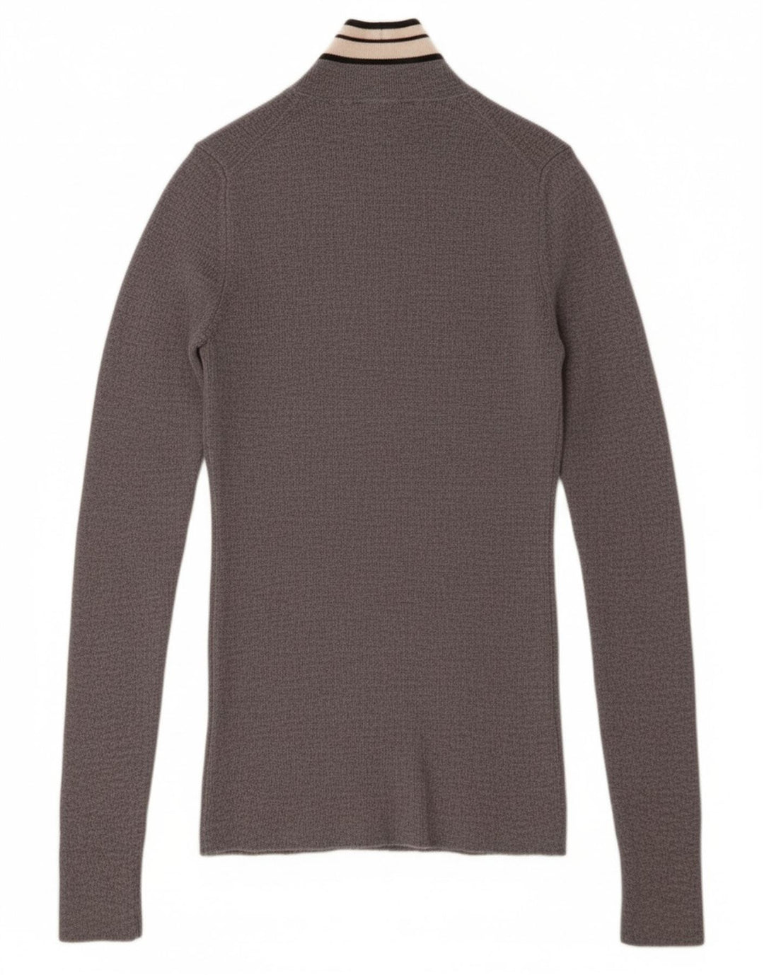 PEUTEREY Womens Turtle Neck Jumper Sweater UK 12 Medium Grey Wool