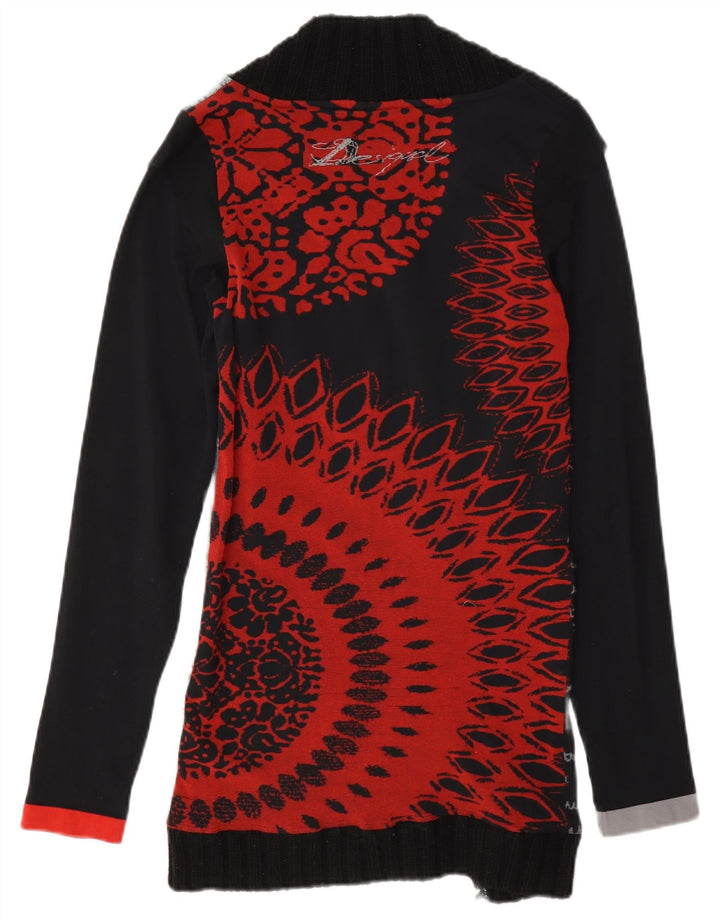 Desigual ženska top tunika s apstraktnim uzorkom UK 12 srednje crna