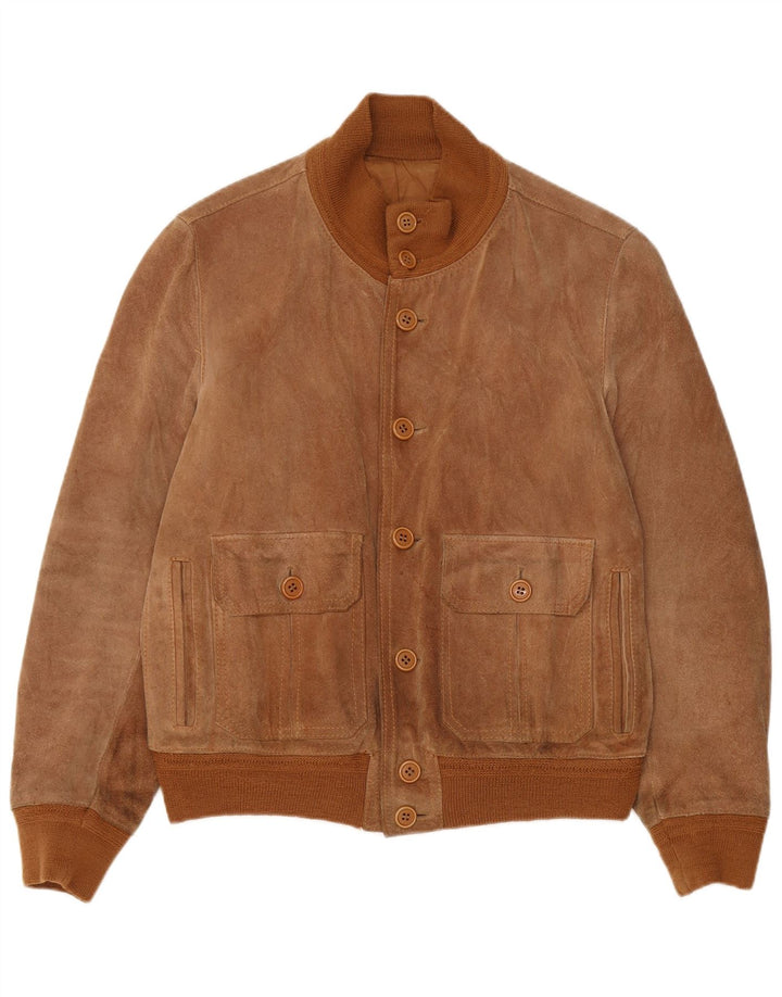 Vintage muška bomber jakna od brušene kože IT 52 XL smeđa koža