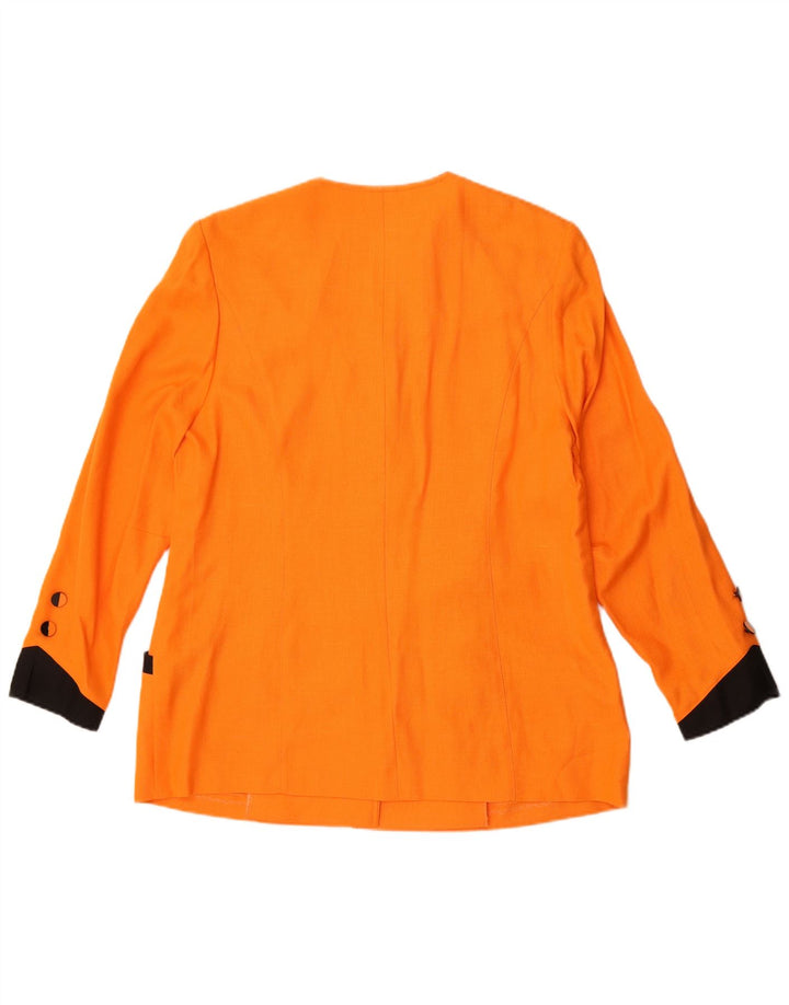 Fink Modell Ženska jakna sako s 5 gumba UK 18 XL narančaste boje