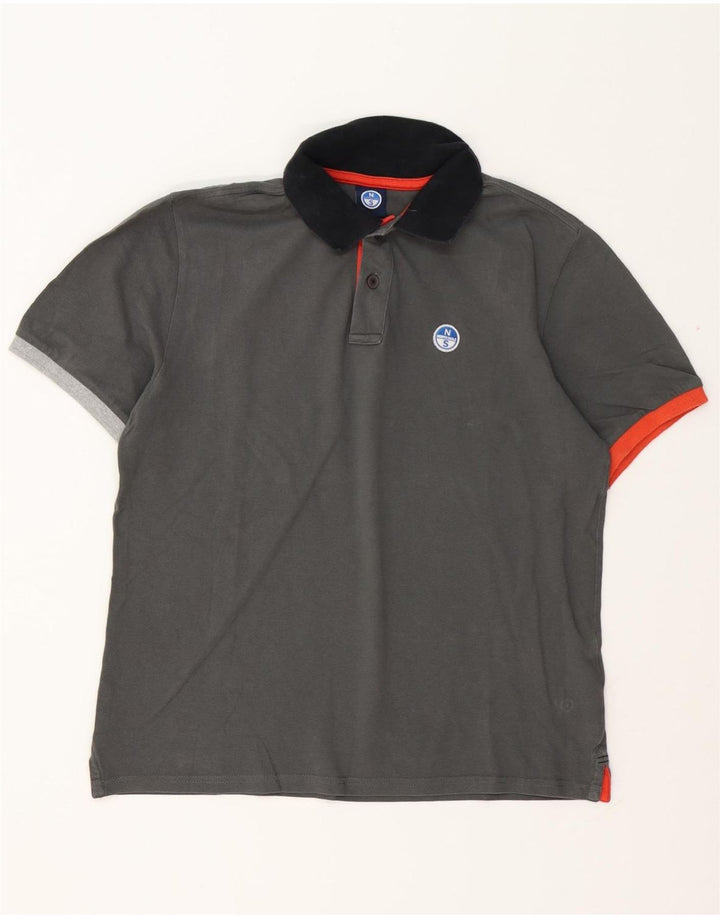 North Sails muška polo majica Mala siva pamučna