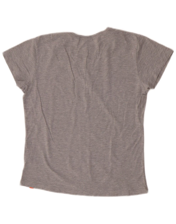 Nike Womens T-Shirt Top UK 10/12 Medium Grey Cotton
