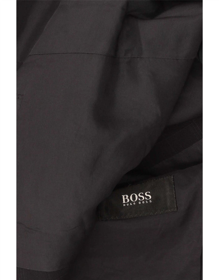 Muška jakna Hugo Boss s 3 gumba, UK 38 srednje tamnoplava karirana