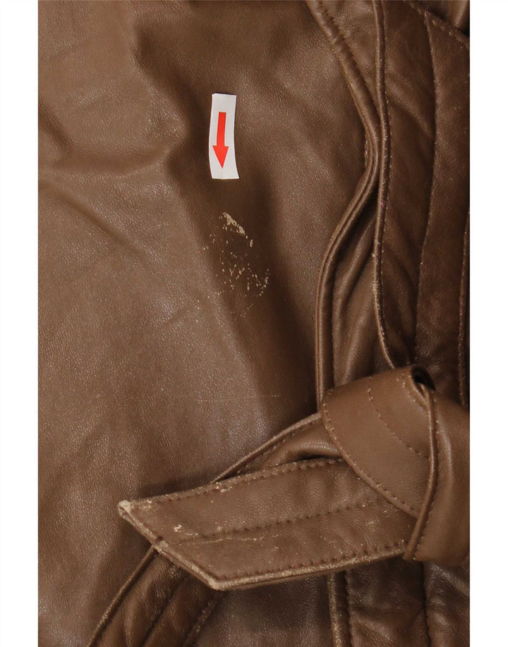 Vintage Mens Leather Jacket UK 54 2XL Brown