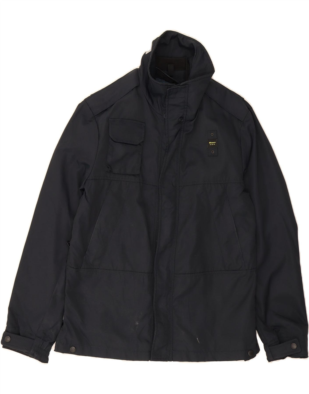 BLAUER Mens Military Jacket UK 38 Medium Navy Blue Vintage Blauer and Second-Hand Blauer from Messina Hembry 