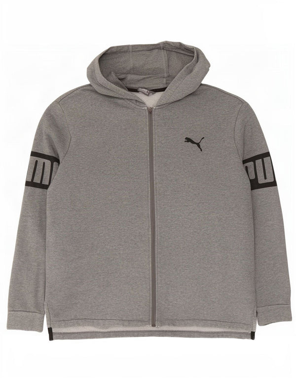 Puma muški pulover s kapuljačom s patentnim zatvaračem XL, sivi pamuk