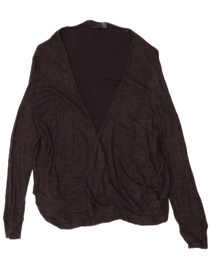Zara ženski otvoreni kardigan pulover UK 10 Small Gray