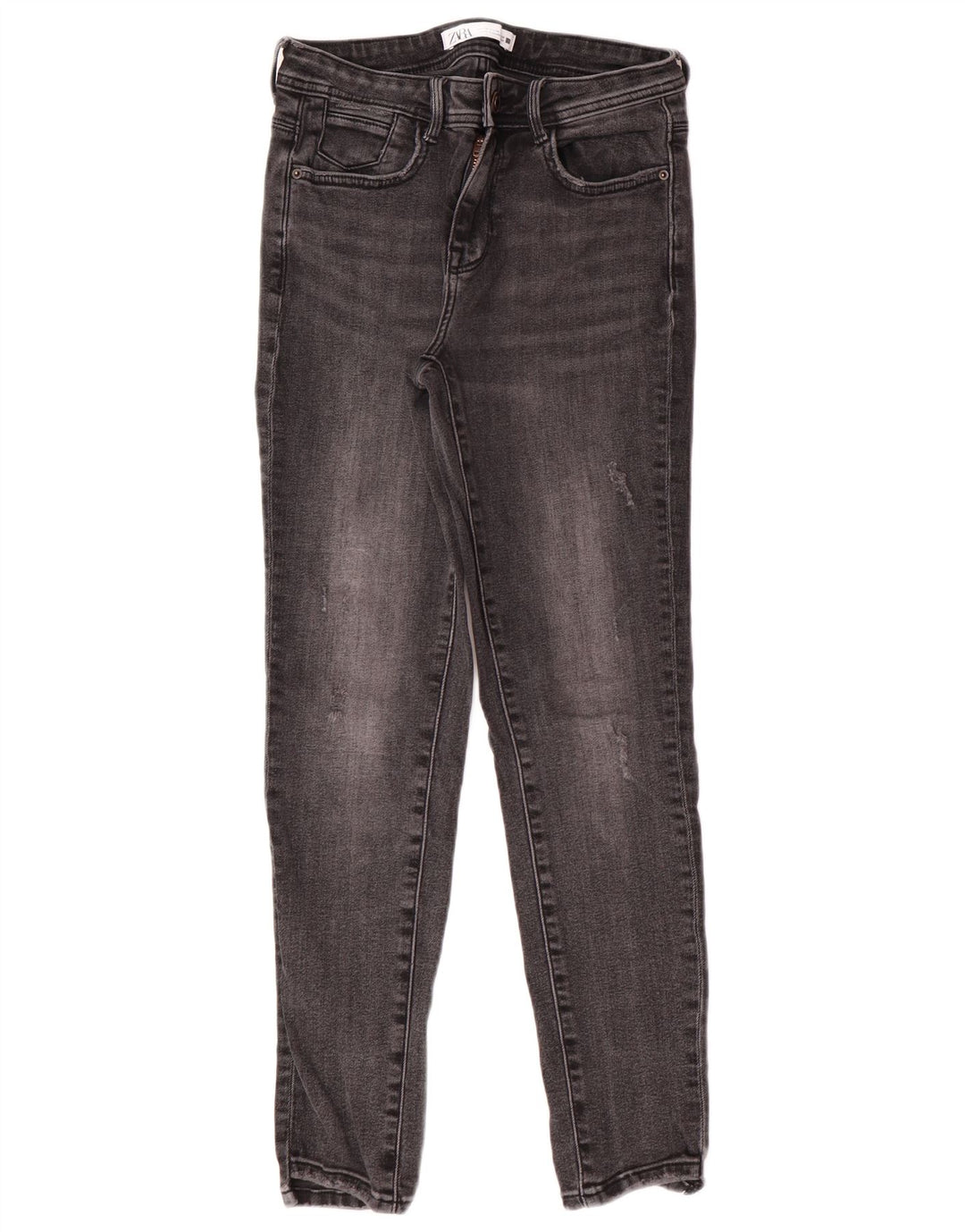 Zara ženske uske traperice EU 38 male W28 L27 sive pamučne klasične