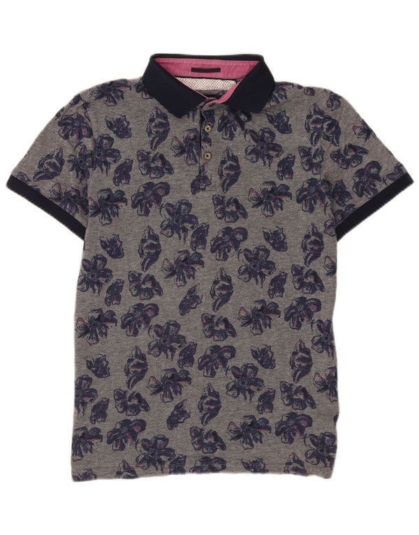 Ted Baker muška polo majica veličine 4 velika siva cvjetna pamuk