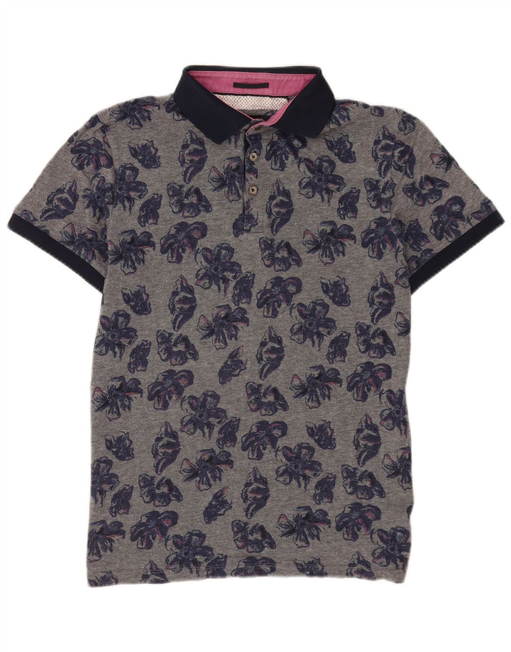 Ted Baker muška polo majica veličine 4 velika siva cvjetna pamuk