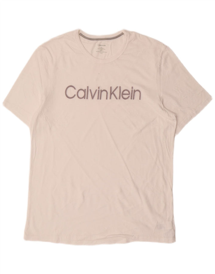 Velika bijela muška majica s grafičkim motivima Calvin Klein