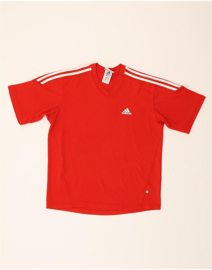 ADIDAS Mens Climalite T-Shirt Top UK 36/38 Small Red Polyester Vintage Adidas and Second-Hand Adidas from Messina Hembry 