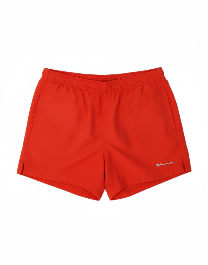 CHAMPION Mens Swimming Shorts Medium  Red Polyester