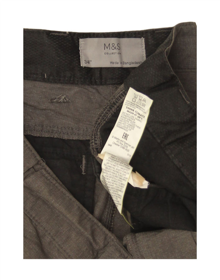 Marks & Spencer muške kargo kratke hlače W34 veliki sivi poliamid