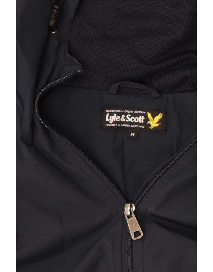 Muška kišna jakna s kapuljačom Lyle & Scott UK 38 srednje tamnoplava