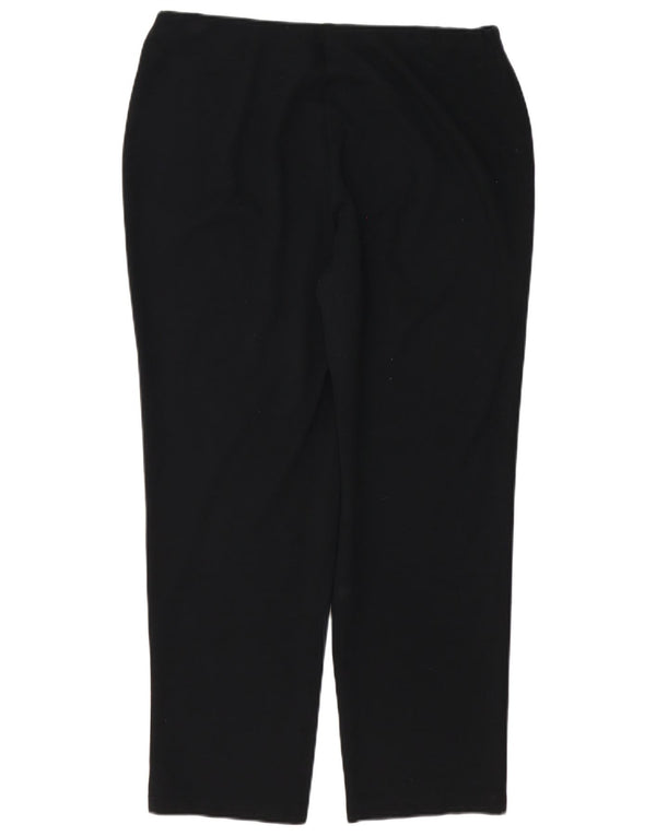 Marks & Spencer ženske ravne ležerne hlače UK 16 Large W36 L28 crne