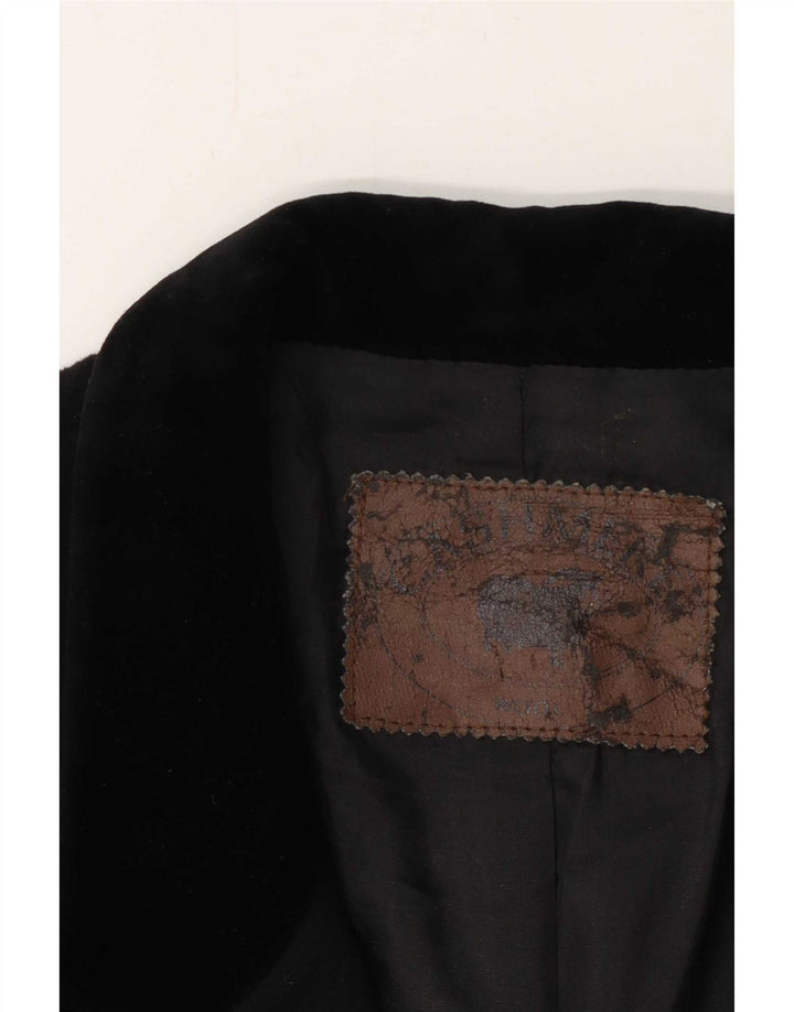 Vintage ženska jakna sa 2 gumba IT 48 XL Crna vuna